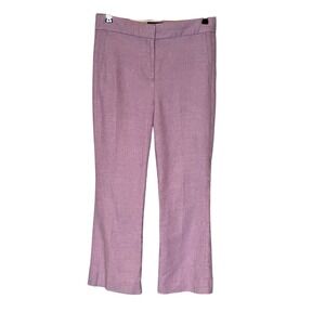 J.Crew Hayden Lavender Linen Blend Flare Leg Trousers Pants Purple 4T High Rise